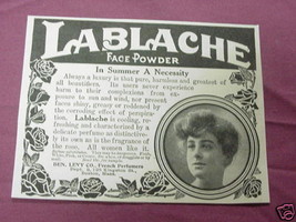 1909 Ad Lablache Face Powder, Ben. Levy Co., Boston - $7.99