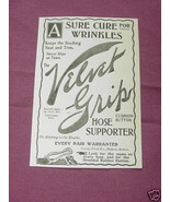 1901 Ad Velvet Grip Hose Supporter, George Frost Co. - $10.96 CAD