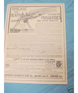 1902 Ad Swanson 5-Drops with Mosquito Illustration - $10.96 CAD