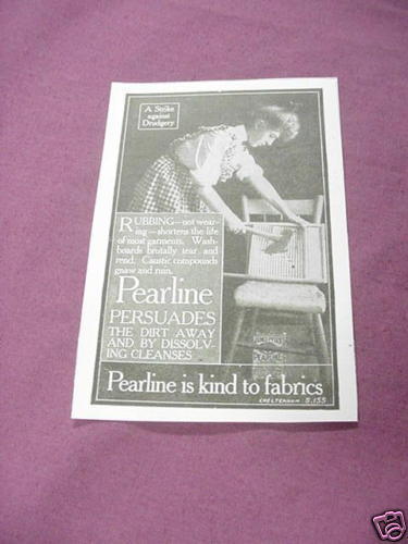 1903 Pearline Soap Ad Pearline is Kind to Fabrics - $7.99