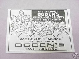 1900 Ad Ogden&#39;s Guinea Gold Cigarettes - $7.99