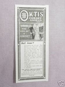 1900 Ad Oktis Corset Shield Doubles the Corset Life - $7.99