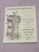 1906 Ad Barnstead Pure Water Still Co., Boston - $7.99