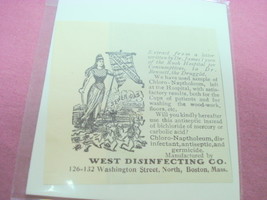 1908 Ad West Disinfecting Co., Boston, Mass - $7.99