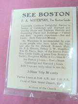1908 See Boston F. A. Waterman, Boston Guide Ad - $7.99