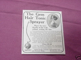 1909 Ad The Gem Hair Tonic Sprayer, Rochester, N. Y. - $7.99