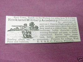 1901 Ad Rockland Military Academy, Nyack-on-the-Hudson - £6.00 GBP