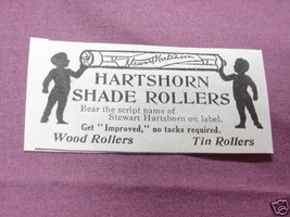 1909 Ad Hartshorn Shade Rollers - $7.99