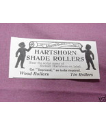 1909 Ad Hartshorn Shade Rollers - $10.96 CAD