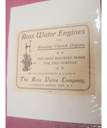 1901 Water Engines Ad Ross Valve Company, Troy, N. Y. - $7.99