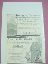 1912 Hamburg-American Line &quot;Summer Cruises&quot; Ad - $7.99