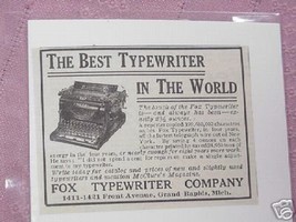 1914 Fox Typewriter Company, Grand Rapids, Mich. - £6.28 GBP