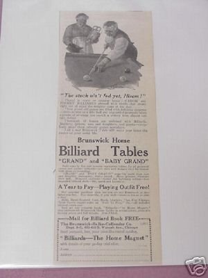 Primary image for 1915 Ad Brunswick Home Billiard Tables