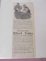 1915 Ad Brunswick Home Billiard Tables - £6.28 GBP