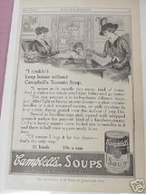 1915 Ad Couldn&#39;t Keep House Without Campbell&#39;s Soup - $7.99