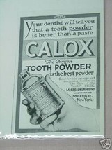 1918 Ad Calox The Oxygen Tooth Powder - $7.99