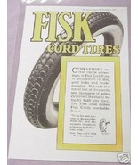 1919 Ad Fisk Cord Tires - €8,67 EUR