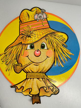 Vintage 1979 Halloween Wall Decoration Beistle Paper Die Cut Scarecrow Usa - $12.19