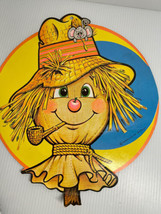 Vintage 1979 Halloween Wall Decoration Beistle Paper Die Cut Scarecrow Usa - £9.64 GBP