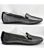 Donald J Pliner Dendasp Metallic Silver/Black Suede Flats - Women&#39;s Size... - $52.91 CAD