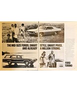 FORD TORINO - Mid Size Smart-500 2-Door Hardtop Wagon 1971 Vintage Print... - $490.56 MXN