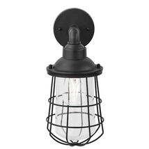 13.5" 1-Light Black Hardwired Nautical Outdoor Wall Light Lantern Sconce... - $26.46