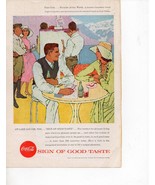 Coca Cola Coke Vintage Print Ad 1957 Sign of Good Taste - $10.48 CAD