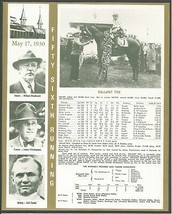 1930 - GALLANT FOX - Kentucky Derby WC, Race Chart, Jockey, Trainer &amp; Owner - £15.44 GBP