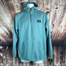 NEW Massive Outdoor Men Size Small Teal Repreve 1/4 Zip Hoodie Hooded Sw... - $28.49