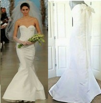 $5,200 Carolina Herrera Gorgeous Ivory Silk Wedding Gown Red Carpet 10 - £1,594.71 GBP
