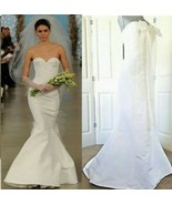 $5,200 CAROLINA HERRERA GORGEOUS IVORY SILK WEDDING GOWN  RED CARPET 10 - £1,594.71 GBP