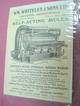 1924 Ad Wm. Whiteley &amp; Sons Huddersfield, England UK - £6.26 GBP