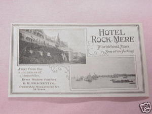 1927 Ad Hotel Rock-Mere, Marblehead, Mass. - $7.99