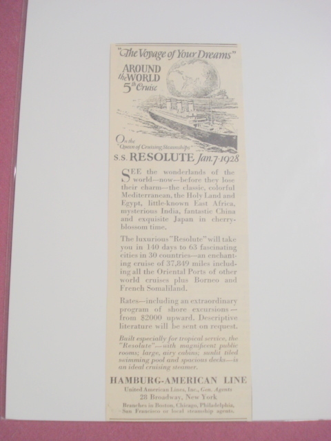 1927 Hamburg-American Line The Voyage of Your Dreams Ad - $7.99