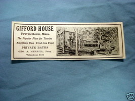 1927 Ad Gifford House, Provincetown, Mass. - $7.99
