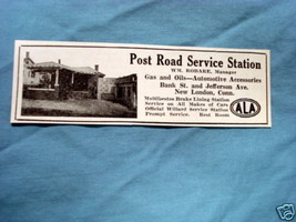 1927 Ad Post Road Service Station, New London, Conn. - £6.28 GBP