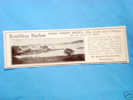 1927 Ad Oak Grove Hotel Boothbay Harbor, Maine - £5.97 GBP