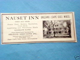 1927 Ad Nausett Inn, Orleans, Mass. Cape Cod - $7.99