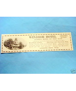 1927 Ad Windsor Hotel, Granby, Quebec - $10.96 CAD