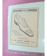 1923 Ad Beacon Shoes F. M. Hoyt Shoe Manchester, N. H. - $10.96 CAD