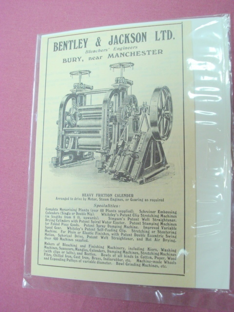 1924 Ad Bentley &amp; Jackson Ltd. Bury, England U.K. - $7.99