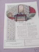 1925 Color Ad Baeck Wall Paper Company, Brooklyn, N. Y. - $150.98 MXN