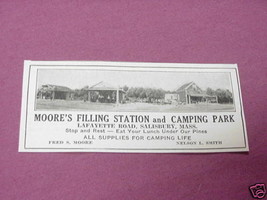 1927 Ad Moore&#39;s Filling Station, Salisbury, Mass. - £6.31 GBP