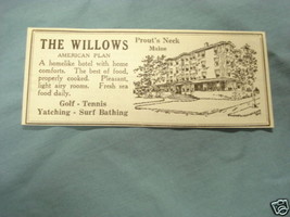 1927 Ad The Willows, Prout&#39;s Neck, Maine - $7.99