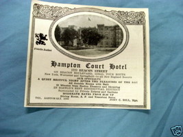1927 Ad Hampton Court Hotel, 1223 Beacon Street - £6.28 GBP