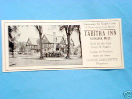 1927 Ad Tabitha Inn, Fairhaven, Mass. - £6.36 GBP