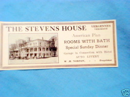 1927 Ad The Stevens House, Vergennes, Vermont - $7.99