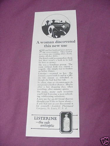 1923 Listerine Ad The Safe Antiseptic - $7.99