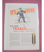 1930 The New Texaco Motor Oil Color Ad - $7.99