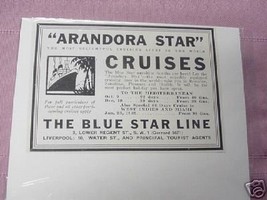 1931 Arandora Star Ocean Liner Ad Cruise Ship - £6.25 GBP